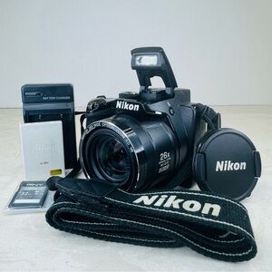 Nikon COOLPIX P100 Digital Camera Bundle, Full HD 10.3MP 26x Zoom - Tested Works